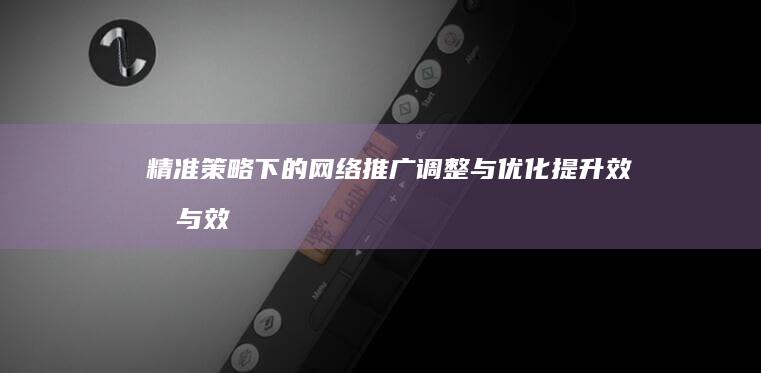 精准策略下的网络推广调整与优化：提升效果与效率的策略实践